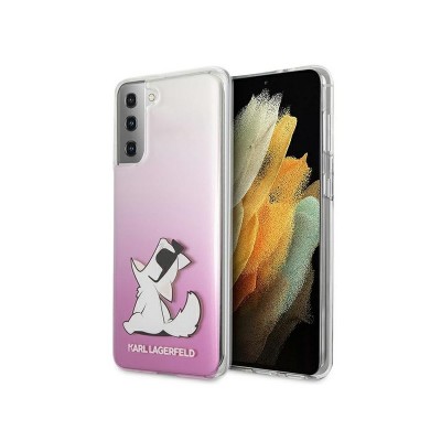 Husa Premium Originala Karl Lagerfeld Compatibila Cu Samsung Galaxy S21Plus, Model Choupette Fun, Roz